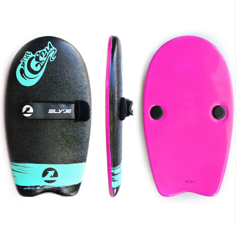 The Slyde Grom Soft Top Fun Handboard For Bodysurfing with Hand strap (Multi Colors 5)