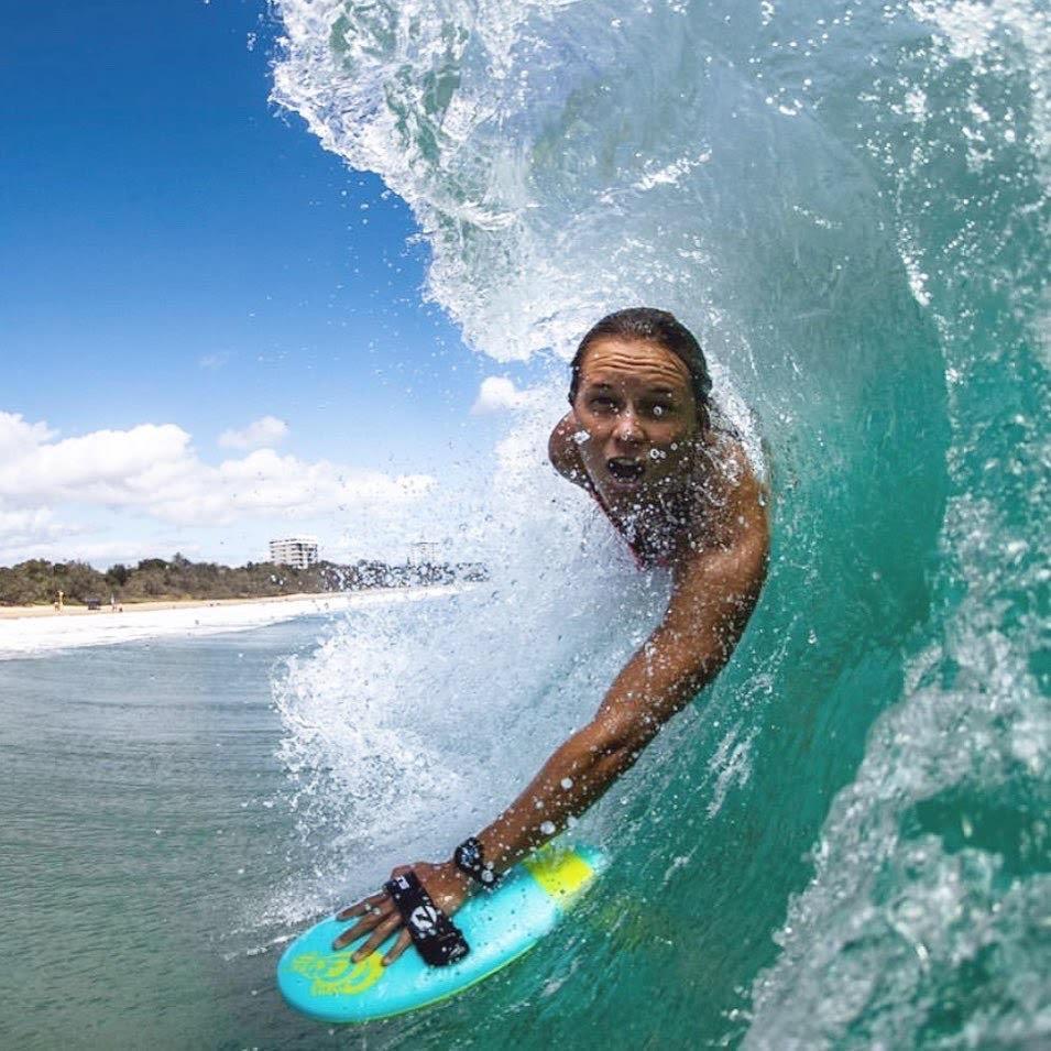 The Slyde Grom Soft Top Fun Handboard For Bodysurfing with Hand strap (Multi Colors 5)