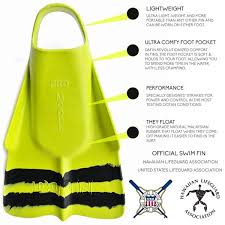 Yellow DaFin Slyde Signature Exclusive Swim Fins For Handboarding - Limited Edition