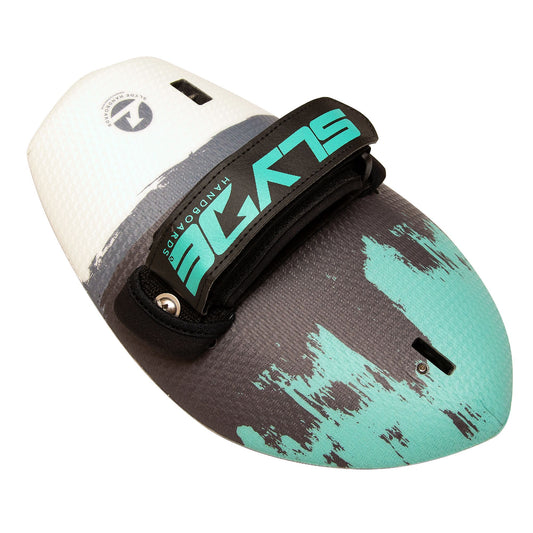 The Hawaiian Bula Teal Shorebreak Handboard with Hand Strap