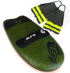 The Slyde Grom Soft Top Fun Handboard Package Deal Army Green - Orange Bottom board!