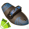 The Hawaiian Bula Tribal "BLUE" Handboard and DaFin Fins Package Deal Limited Edition yellow Fins.