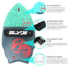 Wedge "Morea" Handboard For Bodysurfing With Camera Insert and Hand Strap