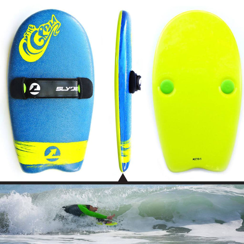 Handboard Top View The Slyde Grom Soft Top Handboard For Bodysurfing with Hand strap ...